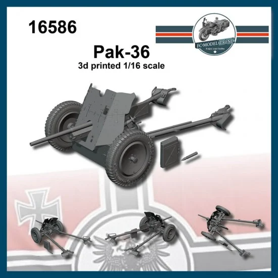 FC Model Trend 16586 1/16 Pak 36 Anti-tank Gun 3D Printed Kit