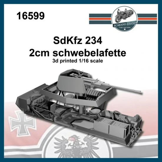 FC Model Trend 16599 1/16 SdKfz 234 2cm Schwebelafette Conversion Set - Military Vehicles & Tanks