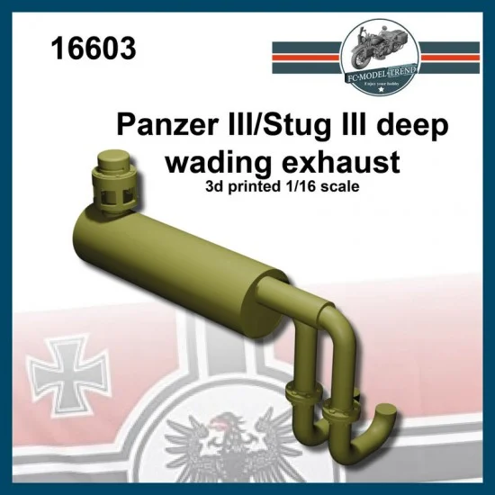 FC Model Trend 16603 1/16 Panzer III/Stug III Deep Wading Exhaust - Military Vehicles & Tanks