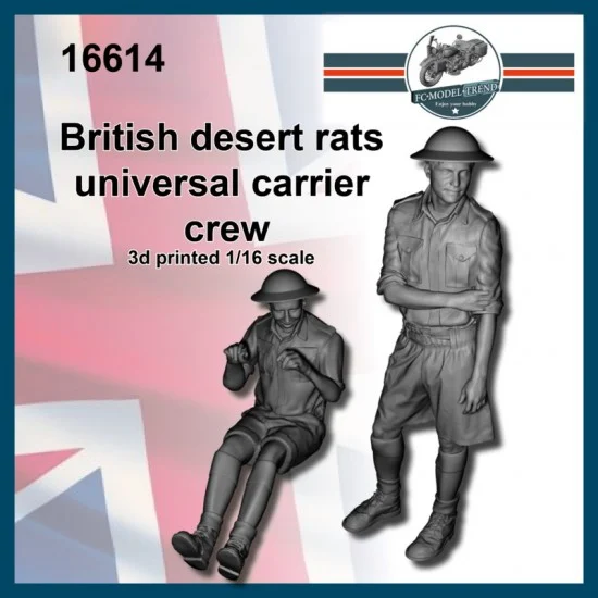 FC Model Trend 16614 1/16 British 'Desert Rats' Universal Carrier Crews (2 figures) - Model Figures