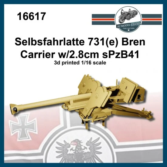 FC Model Trend 16617 1/16 Selbsfahrlatte 731 e Bren Carrier with 2.8cm SPzB 41 - Military Vehicles & Tanks