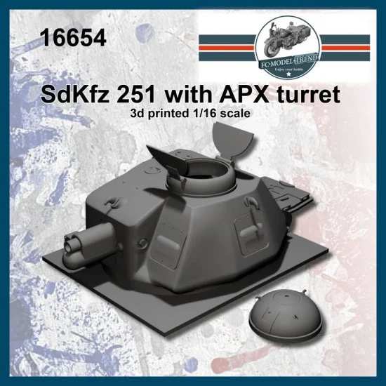FC Model Trend 16654 1/16 Sdkfz 251 With Apx Turret - Military Vehicles & Tanks