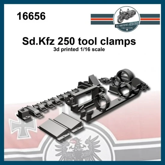 FC Model Trend 16656 1/16 Sd.Kfz 250 Tool Clamps - Military Vehicles & Tanks