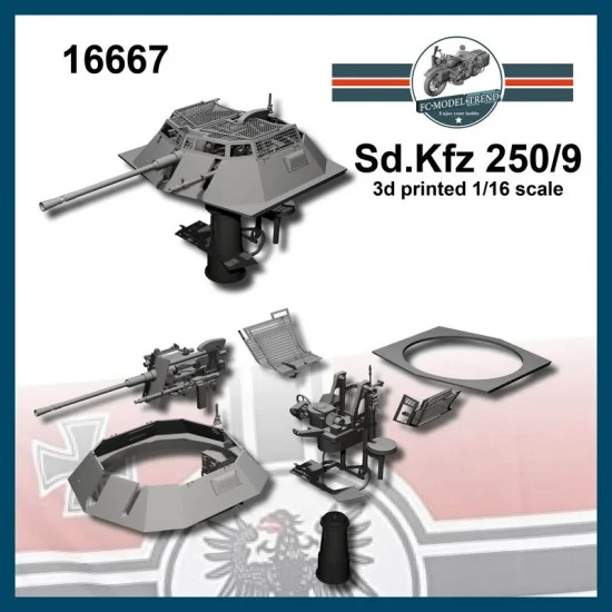 FC Model Trend 16667 1/16 Sd.Kfz 250/9 Turret - Military Vehicles & Tanks