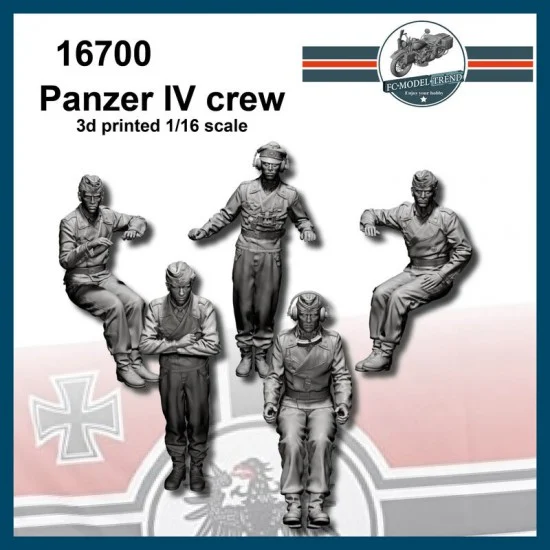 FC Model Trend 16700 1/16 Panzer IV Crews (5 figures) - Model Figures