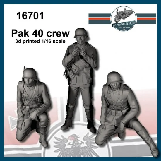 FC Model Trend 16701 1/16 Pak 40 Crews (3 figures) - Model Figures