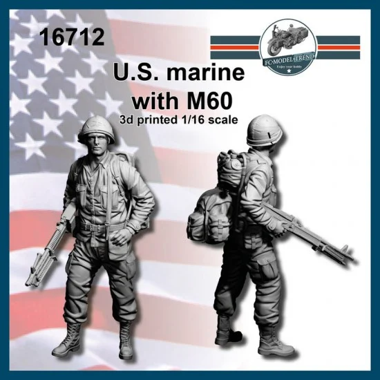 FC Model Trend 16712 1/16 US Soldiers with M60MG (2 figures) - Model Figures