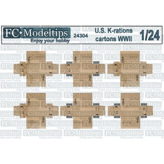 FC Model Trend 24304 1/24 WWII US Army K Rations Cartons Vol.2 - Scenics & Diorama