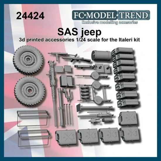 FC Model Trend 24424 1/24 SAS Jeep Conversion set for Italeri kits - Military Vehicles & Tanks