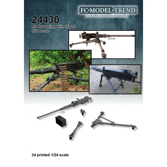 FC Model Trend 24430 1/24 M2 Browning with Tripod - Military Vehicles & Tanks