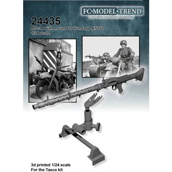 FC Model Trend 24435 1/24 Zundapp KS-750 MG-34 w/Mount for Tasca/Asuka kits