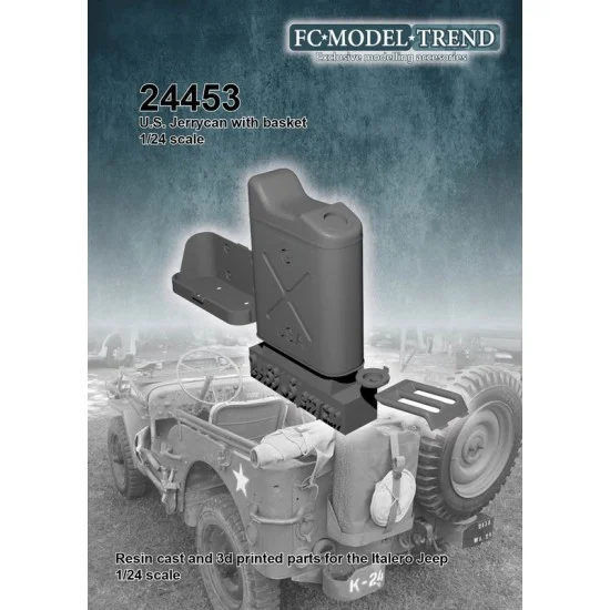 FC Model Trend 24453 1/24 US Jerrycan with Basket for Italeri Jeep kits - Military Vehicles & Tanks