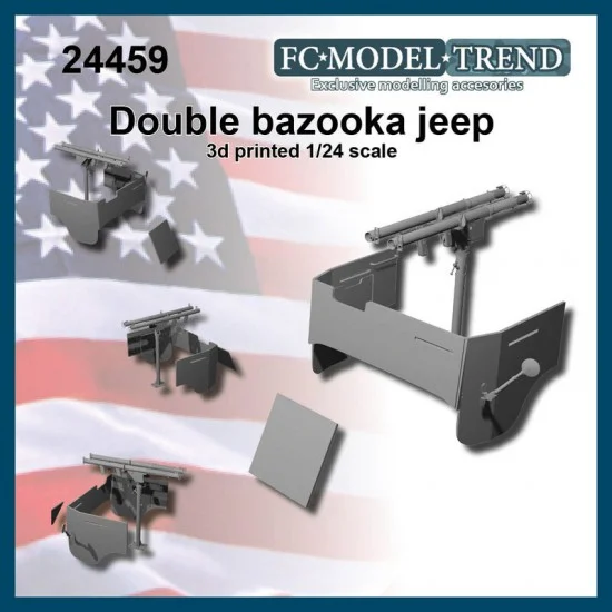 FC Model Trend 24459 1/24 Jeep Twin Bazooka - Military Vehicles & Tanks