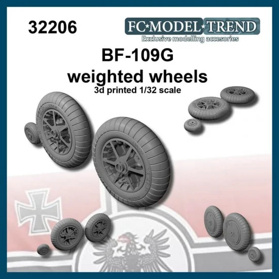 FC Model Trend 32206 1/32 Bf-109G Weighted Wheels