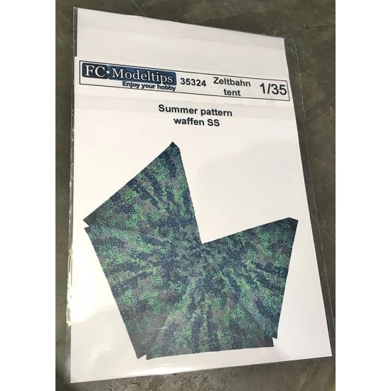 FC Model Trend 35324 1/35 Zeltbahn Tent for Waffen SS 4 Person (summer pattern) - Scenics & Diorama