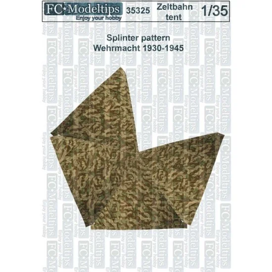 FC Model Trend 35325 1/35 Zeltbahn Tent for Wehrmacht 4 Person 1931-1945 (splinter pattern)