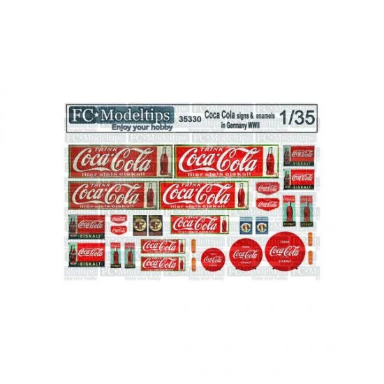 FC Model Trend 35330 1/35 WWII Coca Cola Signage In Germany - Scenics & Diorama