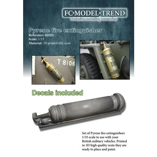 FC Model Trend 35470 1/35 British Military Vehicles Pyrene Fire Extinguishers (2pcs) - Military Vehicles & Tanks