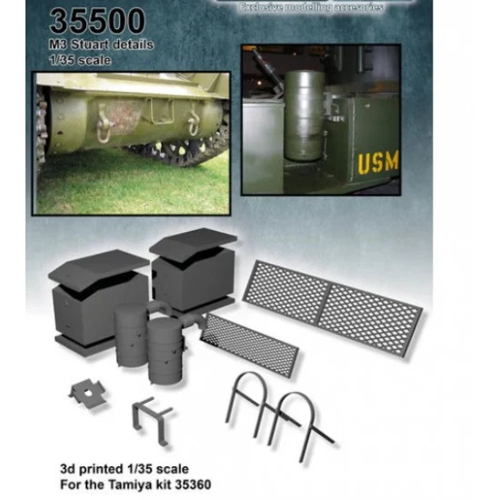 FC Model Trend 35500 1/35 M3 Stuart Upgrade Detail Set for Tamiya kit #35360 - Military Vehicles & Tanks