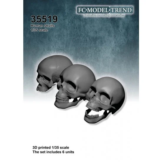 FC Model Trend 35519 1/35 Human Skulls (6pcs) - Model Figures