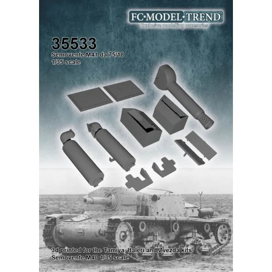 FC Model Trend 35533 1/35 Semovente M41 Detail Set for Tamiya/Italeri/Zvezda kits - Military Vehicles & Tanks