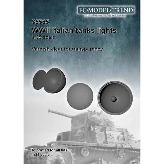 FC Model Trend 35585 1/35 WWII Italian Tanks Lights - Military Vehicles & Tanks