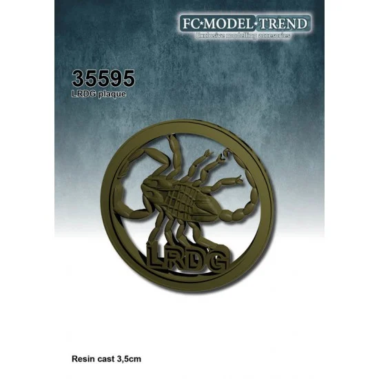 FC Model Trend 35595 British Army Long Range Desert Group (LRDG) Plaque (resin cast 3.5cm) - Military Vehicles & Tanks