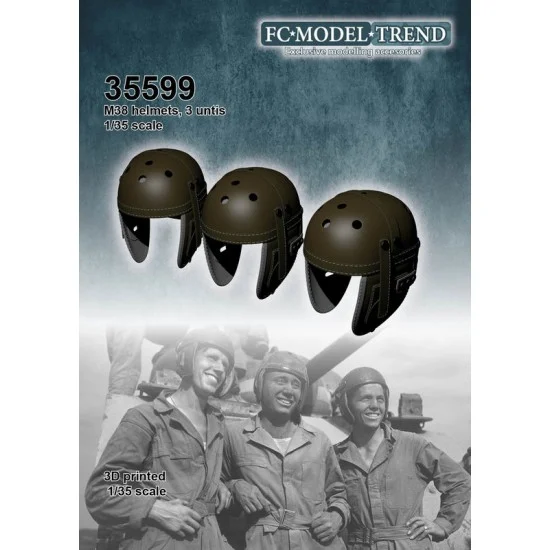 FC Model Trend 35599 1/35 M38 Tank Crew Helmet (3pcs) - Model Figures