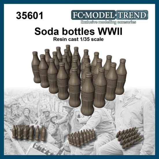 FC Model Trend 35601 1/35 WWII Soda Bottles & Crates - Scenics & Diorama