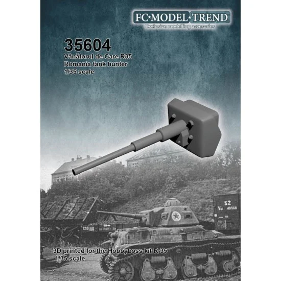 FC Model Trend 35604 1/35 Romanian Tank Hunter Vanatorul de care R-35 Gun for HobbyBoss Renault R35
