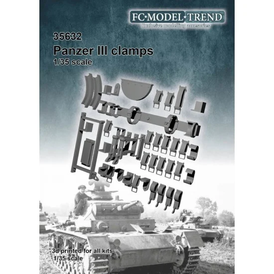 FC Model Trend 35632 1/35 Panzer III Clamps - Military Vehicles & Tanks