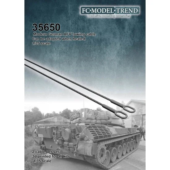FC Model Trend 35650 1/35 Modern German AFV Towing Cable (3d printed, heat and adapt) - Military Vehicles & Tanks