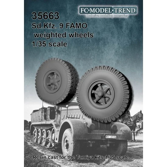 FC Model Trend 35663 1/35 SdKfz. 9 Famo Weighted Wheels for Tamiya kits - Military Vehicles & Tanks