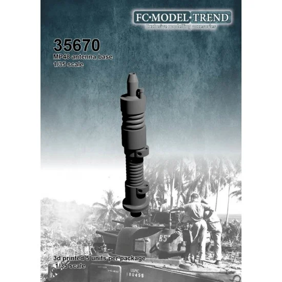 FC Model Trend 35670 1/35 MP-48 Antenna Bases (3d printed, 5pcs)