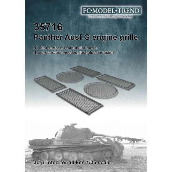 FC Model Trend 35716 1/35 Panther Ausf.G Engine Grilles - Military Vehicles & Tanks