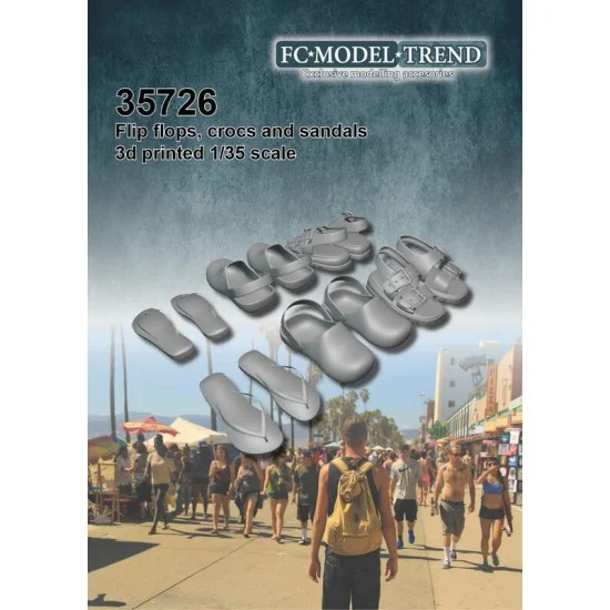 FC Model Trend 35726 1/35 Flip Flops, Crocs and Sandals - Model Figures