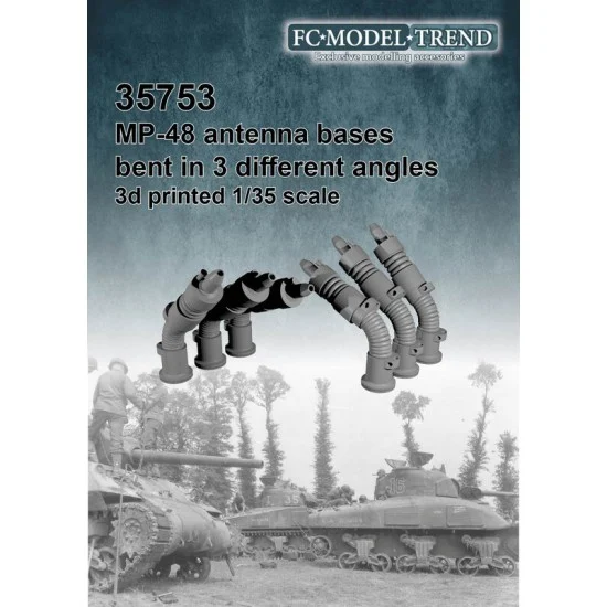 FC Model Trend 35753 1/35 MP-48 Antenna Bases (bent in 3 different angles)