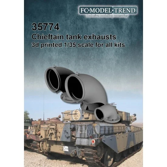 FC Model Trend 35774 1/35 Chieftain Tank Exhausts - Military Vehicles & Tanks