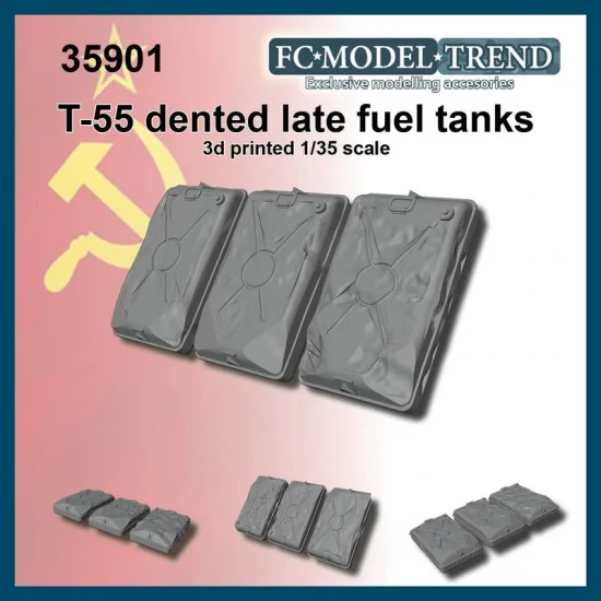 FC Model Trend 35901 1/35 T55 Late Dented Fuel Tanks - Military Vehicles & Tanks