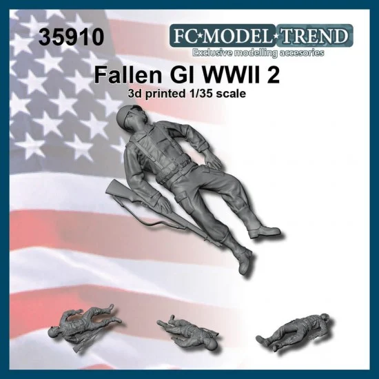 FC Model Trend 35910 1/35 WWII US Fallen GI - Model Figures