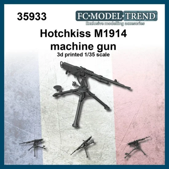 FC Model Trend 35933 1/35 Hotchkiss M1914 Machine Gun - Military Vehicles & Tanks