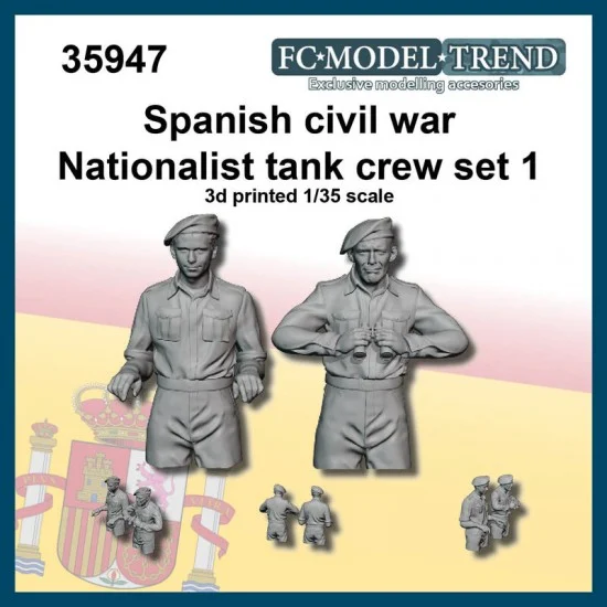 FC Model Trend 35947 1/35 Spanish Civil War National Tank Crew set 1 - Model Figures