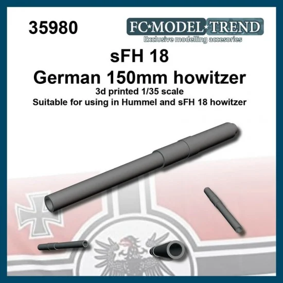 FC Model Trend 35980 1/35 German 150mm Howitzer for Hummel/sFH 18 Howitzer - Military Vehicles & Tanks