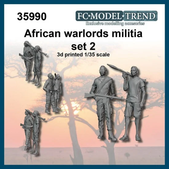 FC Model Trend 35990 1/35 African Warlords Militia set 2 - Model Figures