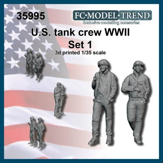 FC Model Trend 35995 1/35 WWII US Tank Crew set 1 - Model Figures
