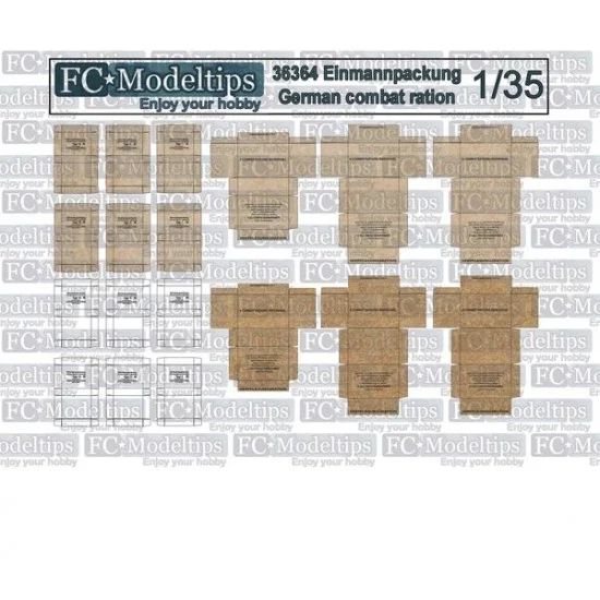 FC Model Trend 36364 1/35 Elnmannpackung - German Combat Ration