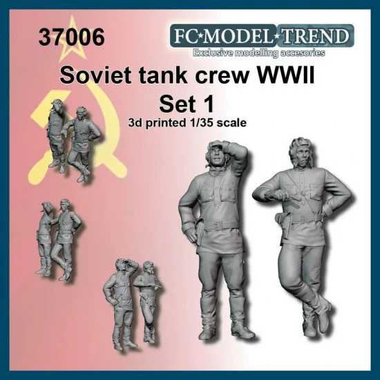 FC Model Trend 37006 1/35 WWII Soviet Tank Crew Set #1 - Model Figures