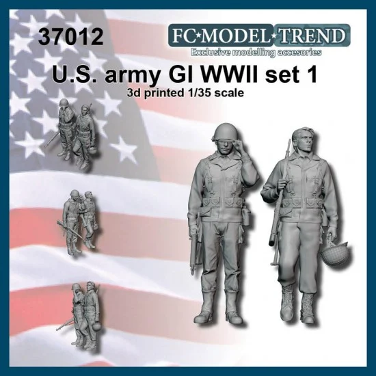 FC Model Trend 37012 1/35 WWII US GI set 1 - Model Figures