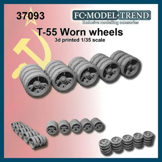 FC Model Trend 37093 1/35 T-34 Starfish Worn Wheels