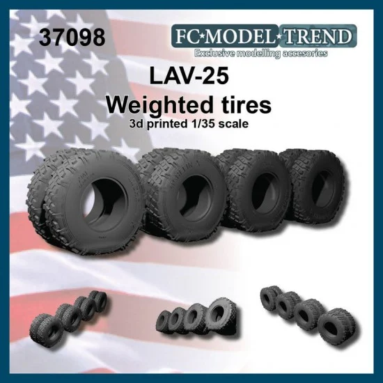 FC Model Trend 37098 1/35 Lav 25 Weighted Tyres. - Military Vehicles & Tanks